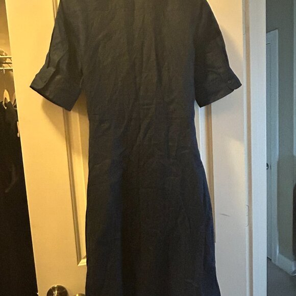 🆕 Ralph Lauren Tie-Front Linen Shirtdress, Size 12 - Picture 7 of 10